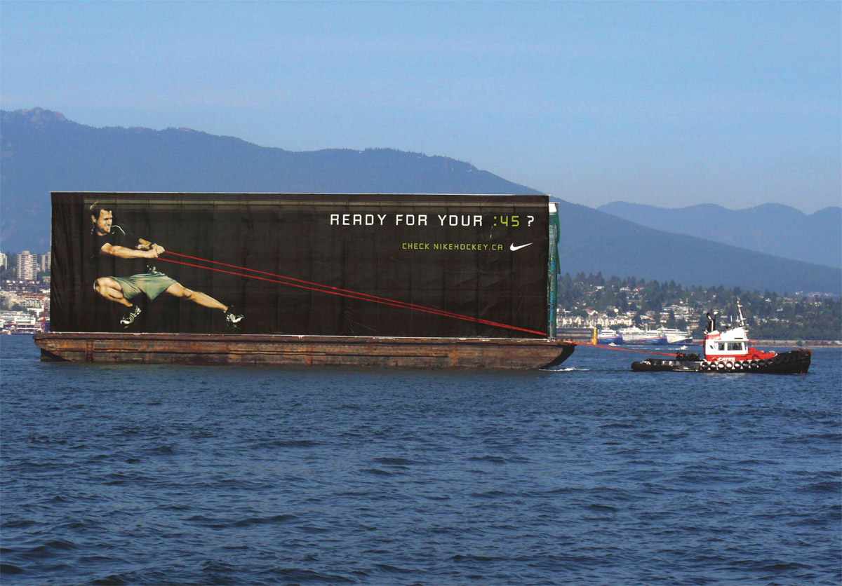 nike tug boat- billboard