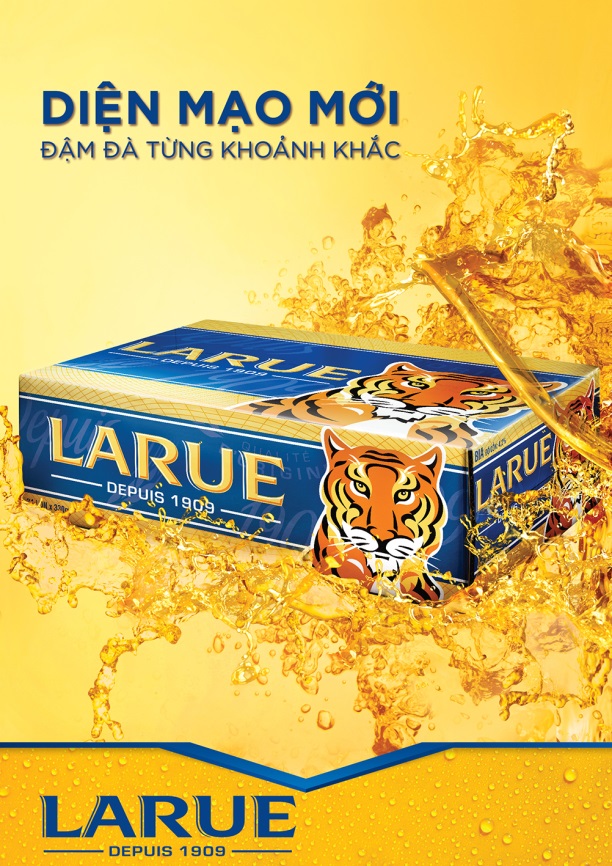 nhận diện thương hiệu bia larue